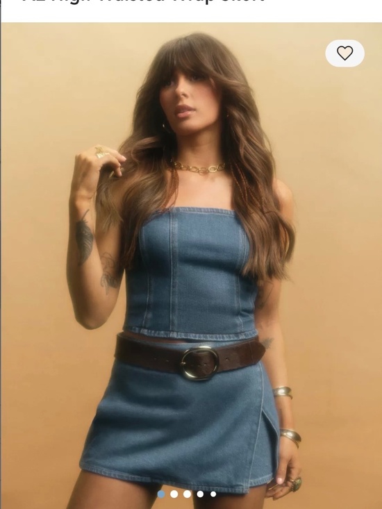 American Eagle Ella Langley Denim Tube Top